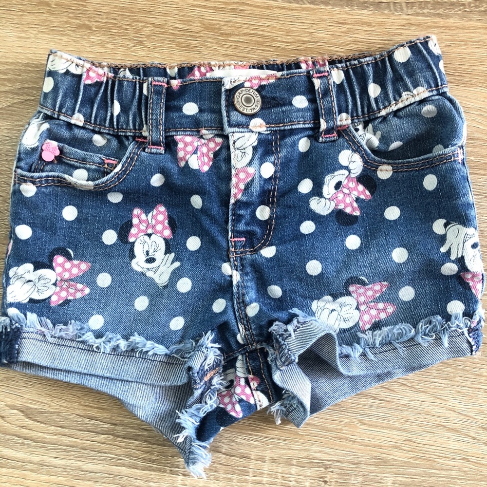Baby GAP denim Minnie Mouse shorts